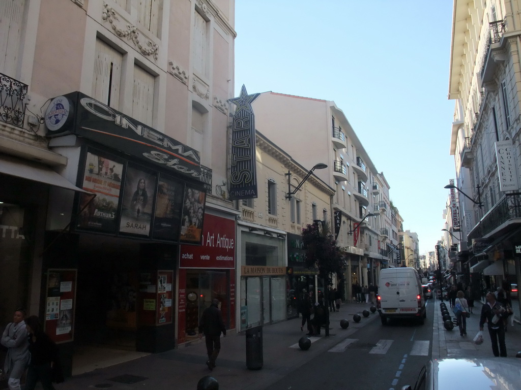 The Rue d`Antibes shopping street