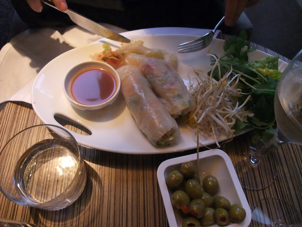 Vegetables in restaurant `Mocca` at the Boulevard de la Croisette