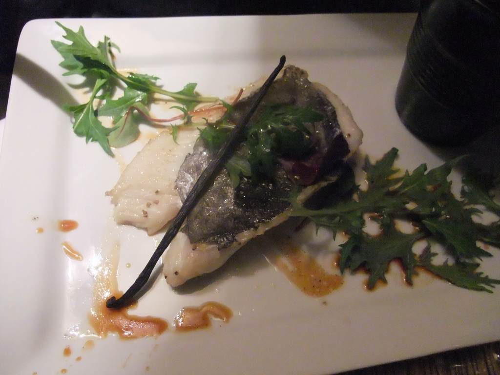 Fish in restaurant `Mocca` at the Boulevard de la Croisette