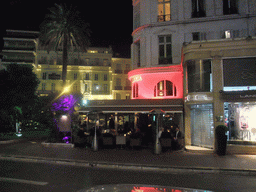 Our dinner restaurant `Mocca` at the Boulevard de la Croisette, by night