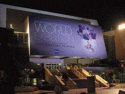 Front of the Palais des Festivals et des Congrès, by night