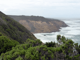 Cliffs at the coastline at the east side of the Cape Otway Lighthouse