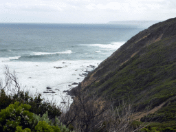 Cliffs at the coastline at the west side of the Cape Otway Lighthouse