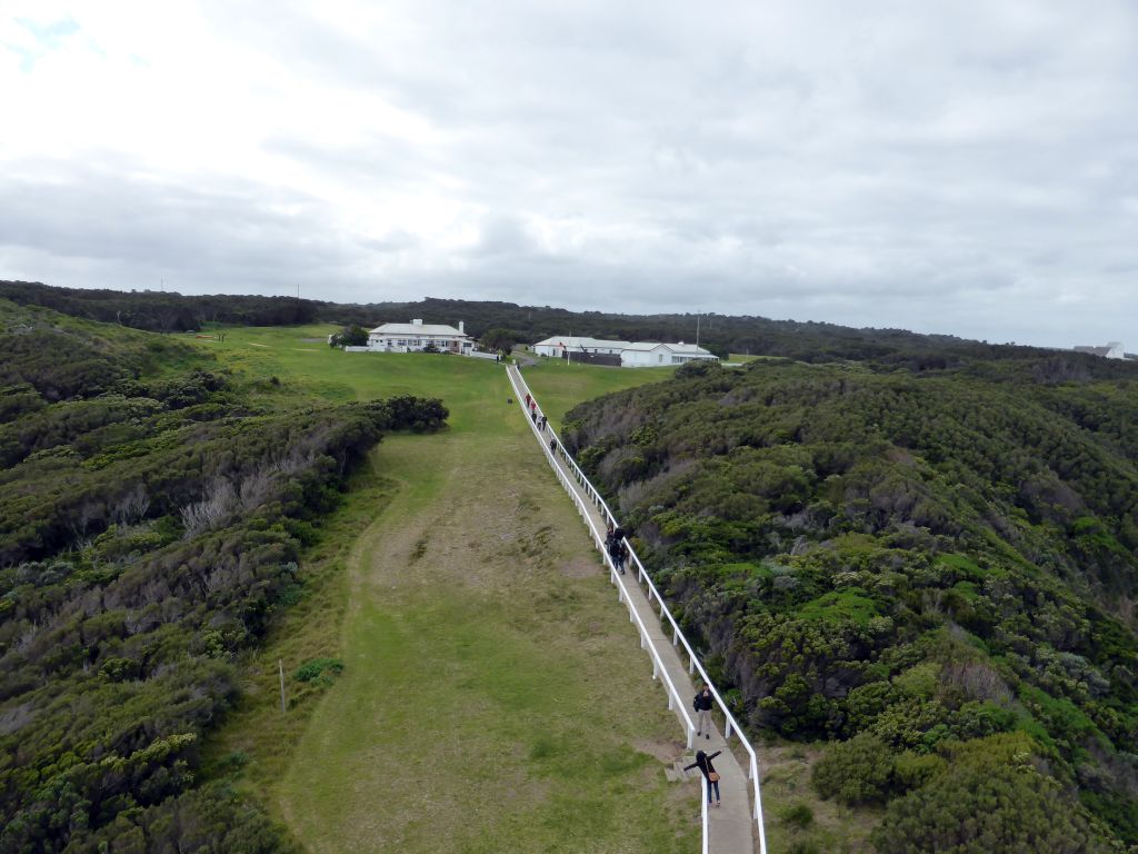 Buildings at the Cape Otway Lighthouse site, viewed from the top of the Cape Otway Lighthouse