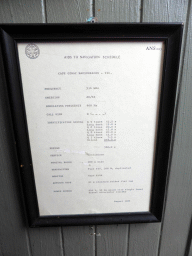 Aids to Navigation Schedule at the control room at the Cape Otway Lighthouse