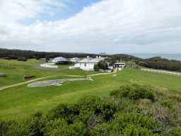 Buildings at the Cape Otway Lighthouse site, viewed from the World War II bunker at the west side
