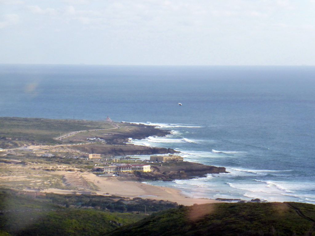 Guincho Beach, viewed from the bus on the N247 road from Sintra