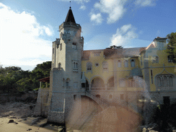 The Museu Condes de Castro Guimarães museum at the Avenida Rei Humberto II de Itália avenue, viewed from the bus from Sintra