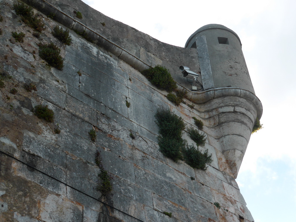 The northeast corner of the wall of the Cascais Citadel