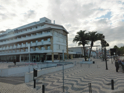 The Hotel Baia at the Passeio Dom Luis I street, viewed from the bus to Lisbon