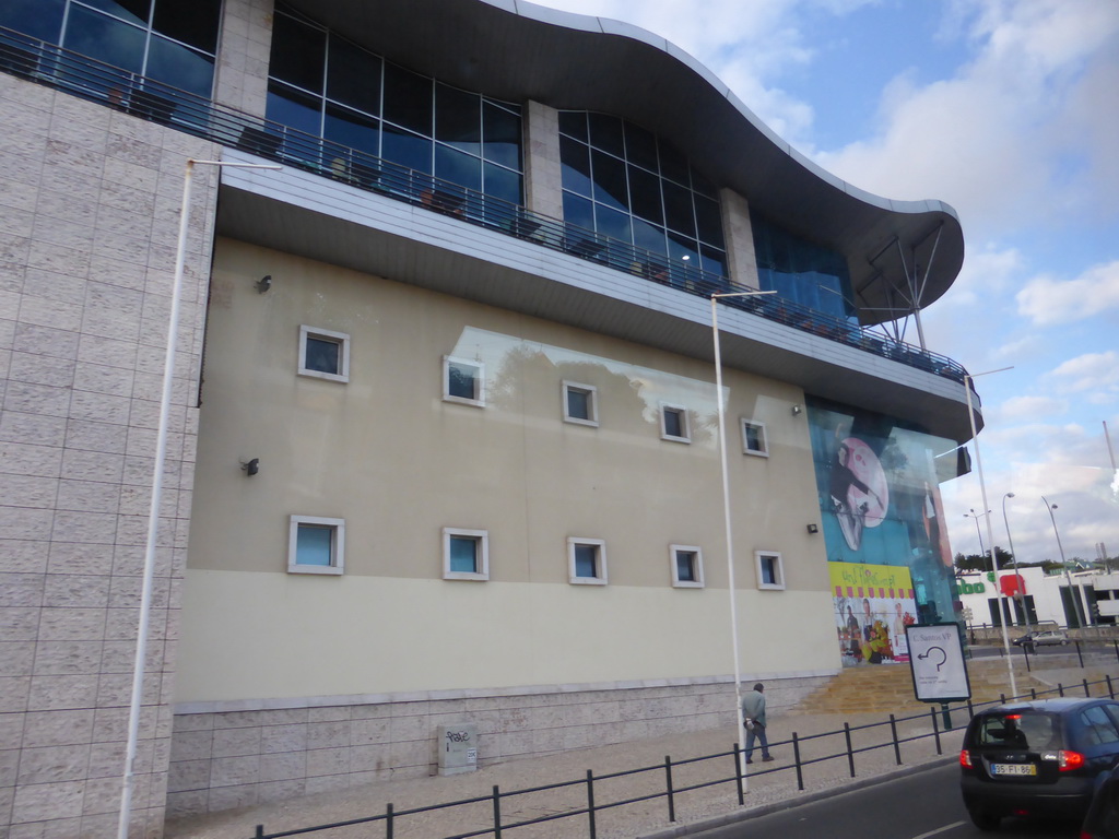 The CascaisVilla shopping mall at the Avenida Marginal avenue, viewed from the bus to Lisbon