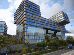 Office building at the Avenida Marginal avenue, viewed from the bus to Lisbon