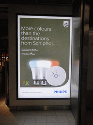 Philips Hue advertisement at the Departures Hall of Schiphol Airport