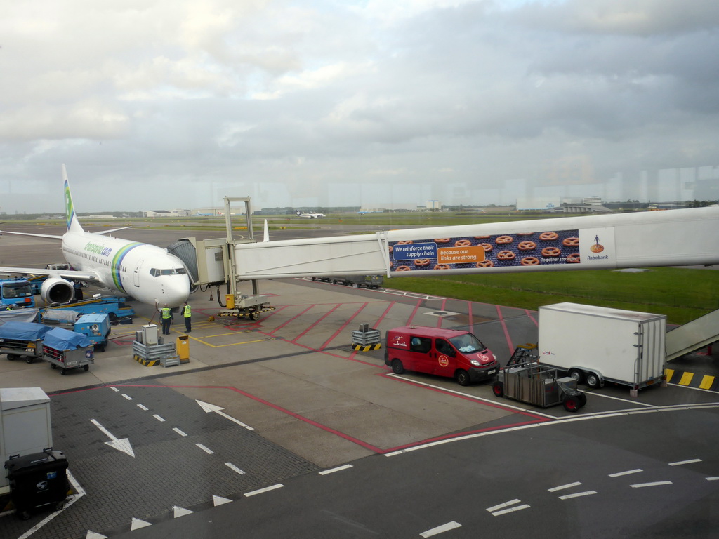 Tim`s Transavia airplane at Schiphol Airport