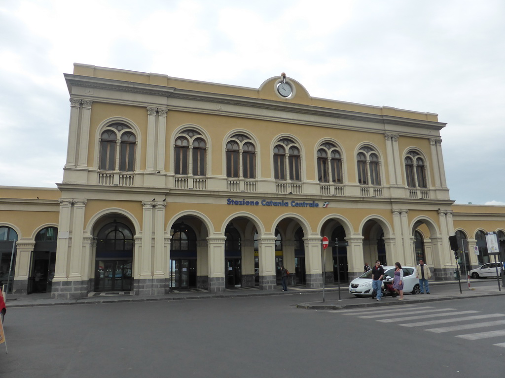 Front of the Catania Railway Station at the Piazza Papa Giovanni XXIII square