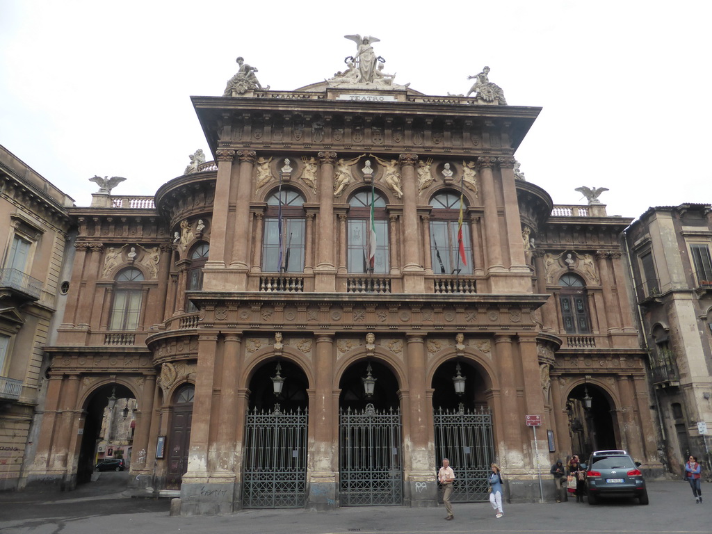 Front of the Teatro Bellini theatre at the Piazza Vincenzo Bellini square