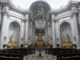 Nave, apse and altar of the Chiesa della Badia di Sant`Agata church