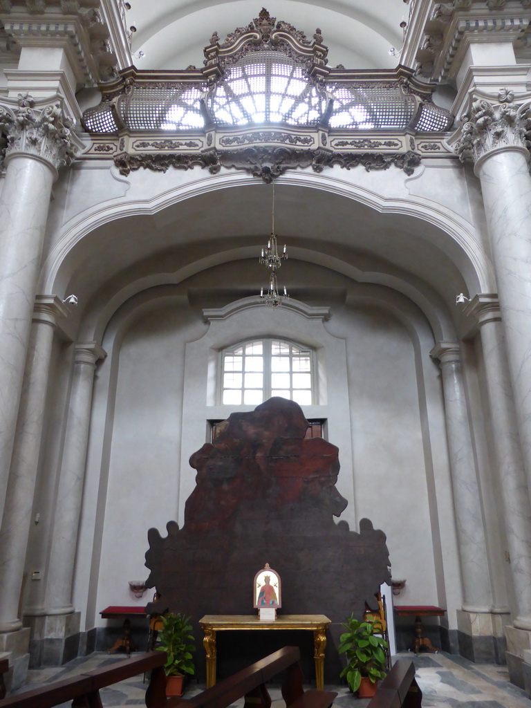 Piece of art at the left transept of the Chiesa della Badia di Sant`Agata church