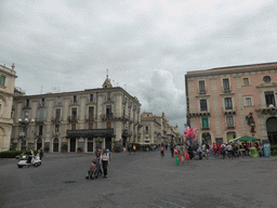 The Piazza Università square with the Palazzo La Piana palace and the Palazzo Gioeni palace