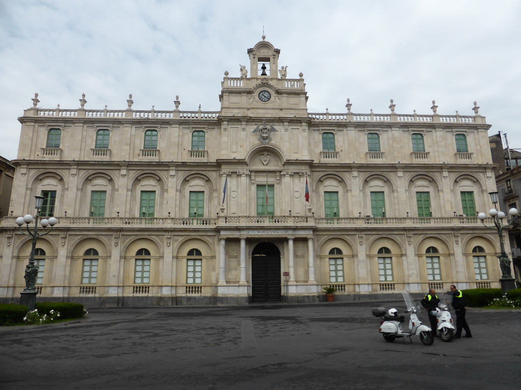 Front of the Palazzo dell`Università palace at the Piazza Università square