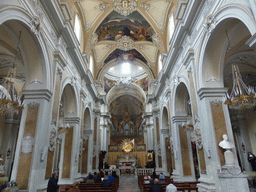Nave, apse, altar and organ of the Basilica della Collegiata church