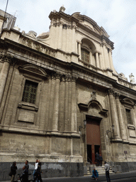 Front of the Chiesa dei Minoriti church at the Via Etnea street