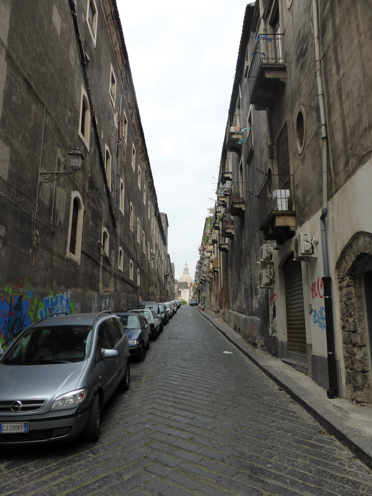 The Via Gesuiti street, viewed from the Via dei Crociferi street