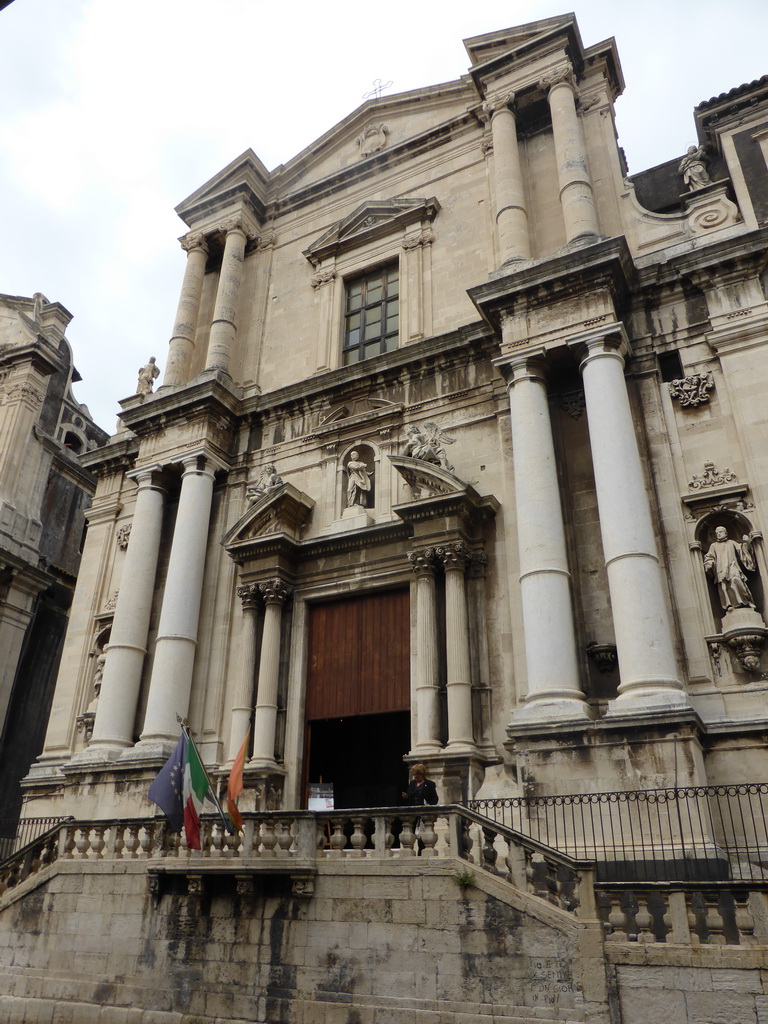 Front of the Chiesa di San Francesco Borgia church at the Via dei Crociferi street