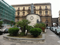 The Monument to Cardinal Dusmet at the Piazza San Francesco d`Assisi square