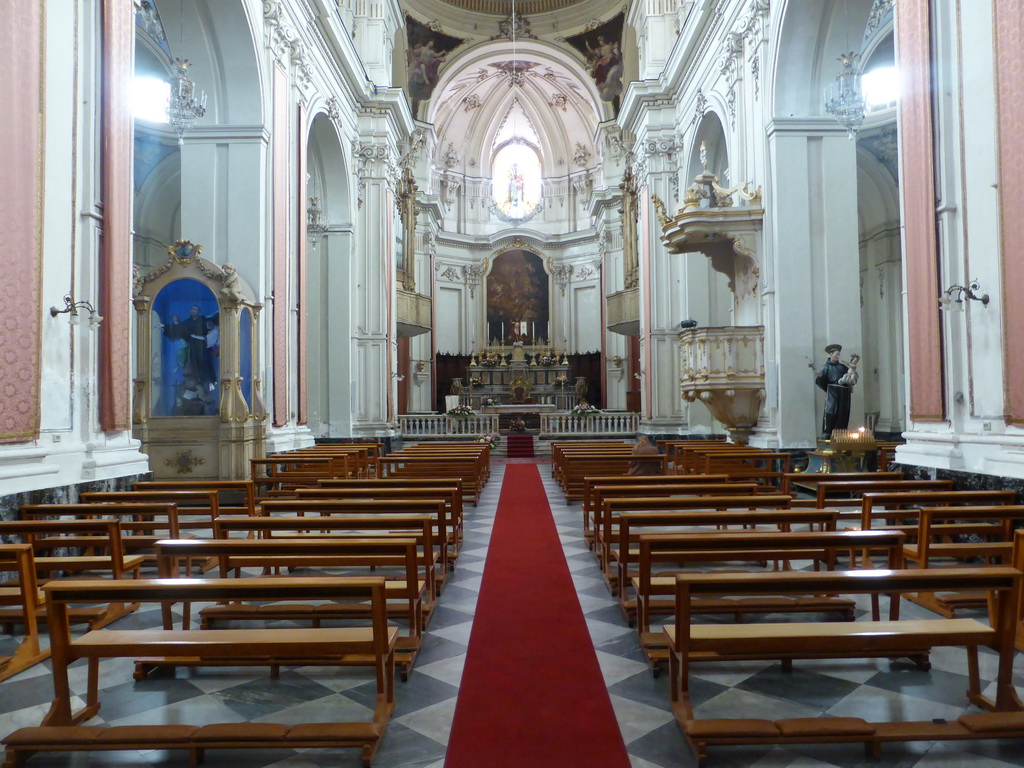 Nave, apse and altar of the Chiesa di San Francesco e l`Immacolata church