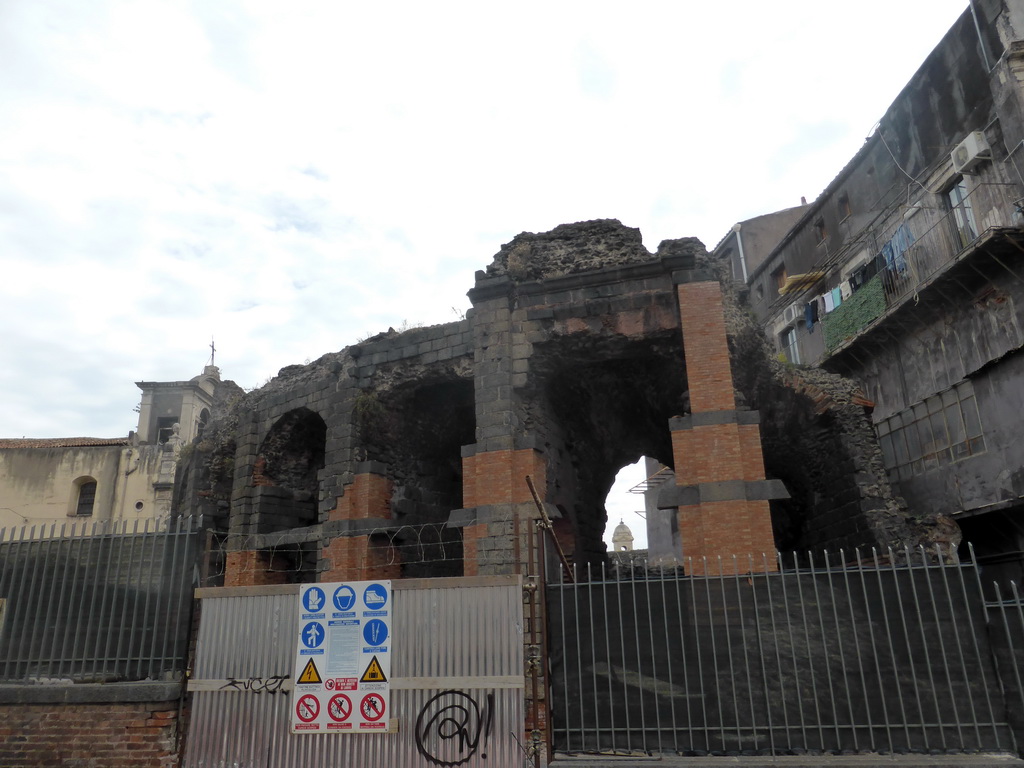 The Roman Odeon, viewed from the Via Sant`Agostino street