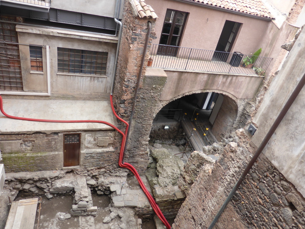 Walkway at the Greek-Roman Theatre, viewed from the entrance to the Museo Civico Belliniano museum