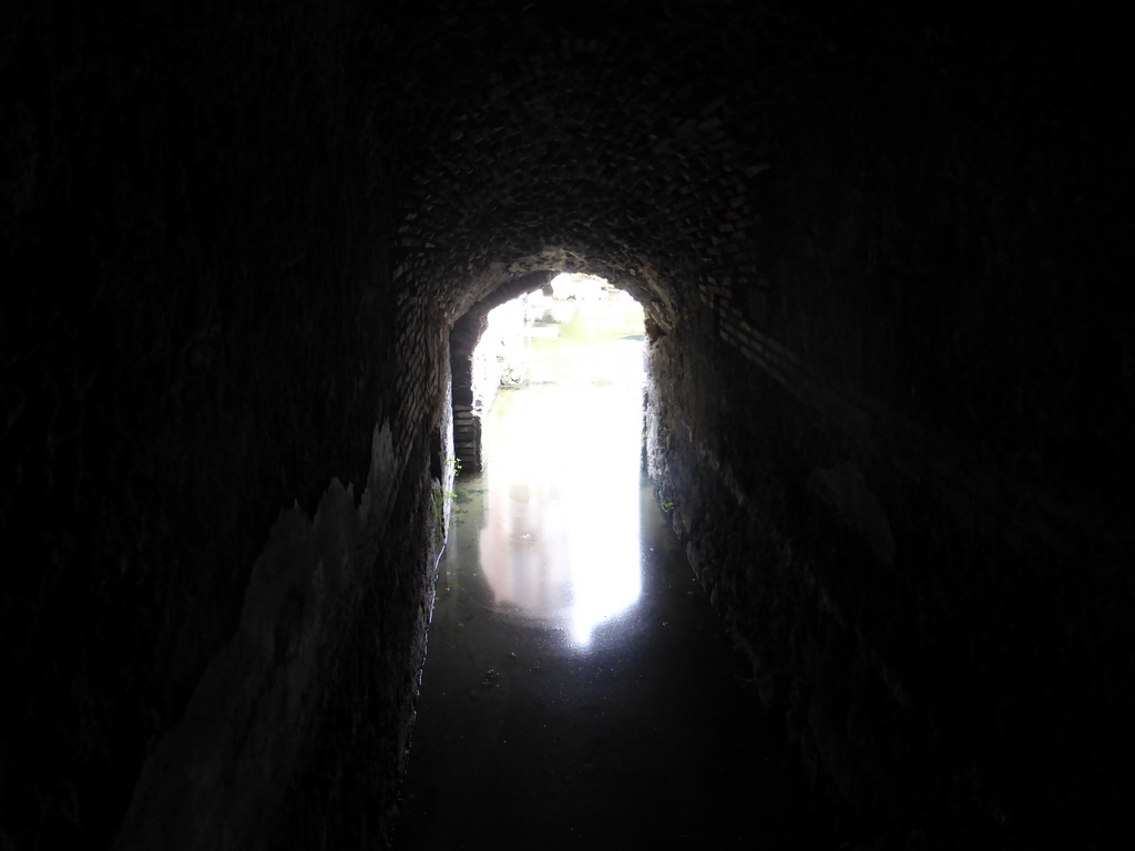 Catacomb filled with water at the Greek-Roman Theatre