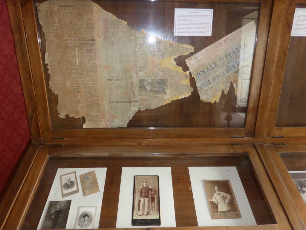 Old journals and photographs at the Casa Liberti house at the Greek-Roman Theatre