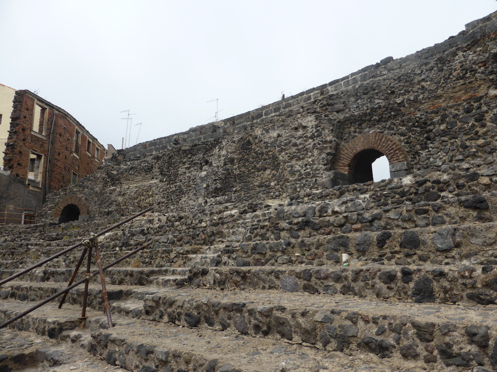 The top part of the cavea of the Greek-Roman Theatre