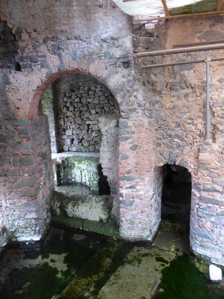 Catacombs filled with water at the Greek-Roman Theatre