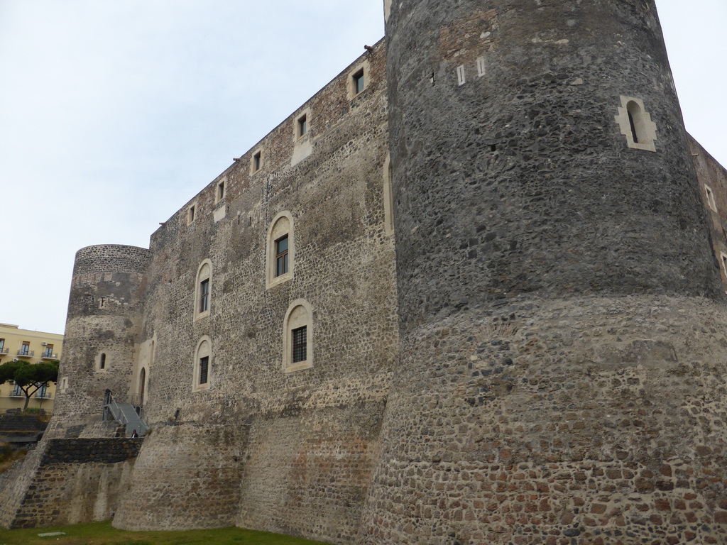 South side of the Castello Ursino castle and its moat