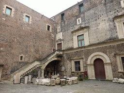 Staircase at the Inner Courtyard of the Castello Ursino castle