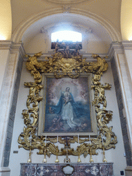 Altar and painting in a chapel at the Cattedrale di Sant`Agata cathedral