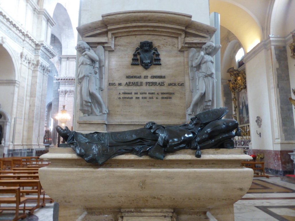 Tomb of archbisshop Aemilii Ferrais at the Cattedrale di Sant`Agata cathedral