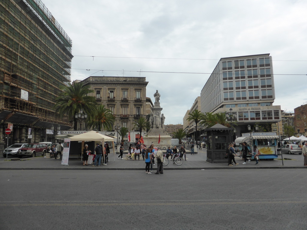 The Piazza Stesicoro square with the Monument to Vincenzo Bellini