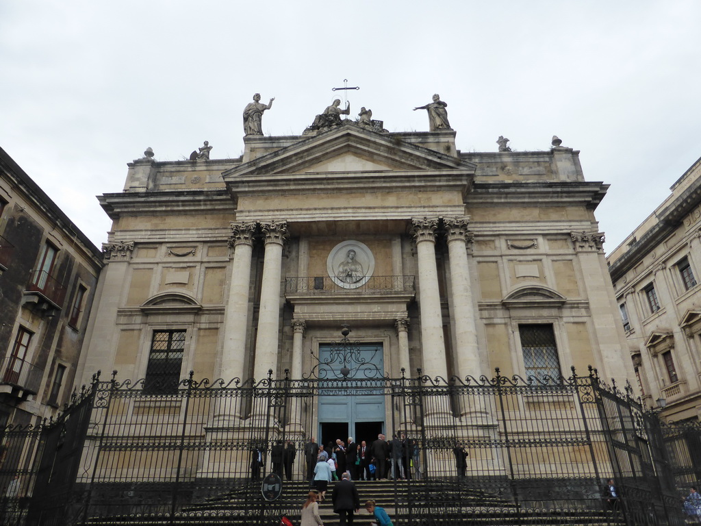 Front of the Chiesa di San Biagio church at the Piazza Stesicoro square