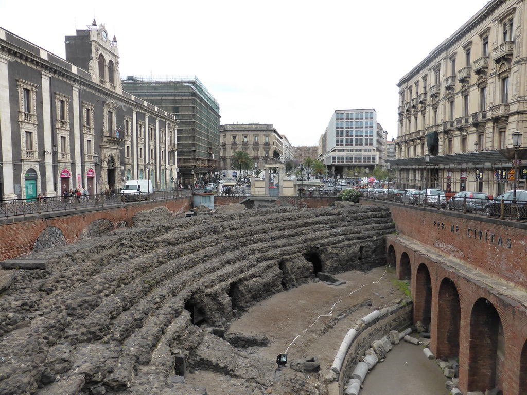 The Roman Amphitheatre at the Piazza Stesicoro square