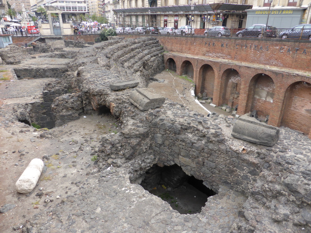 The Roman Amphitheatre at the Piazza Stesicoro square