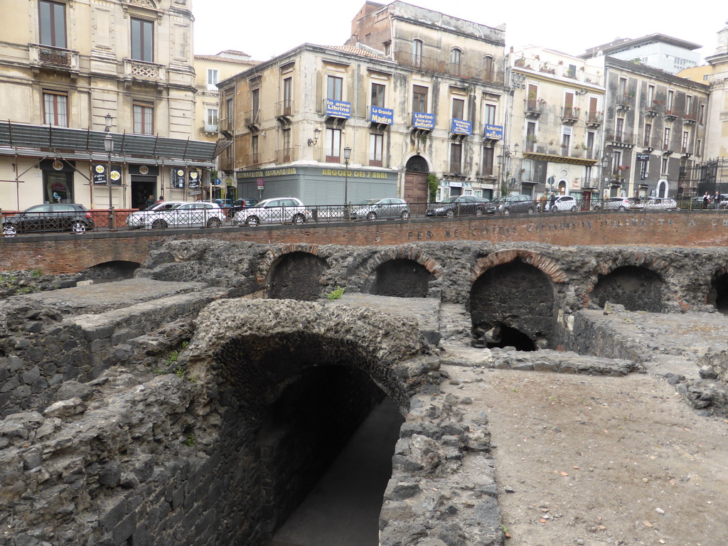 The Roman Amphitheatre at the Piazza Stesicoro square