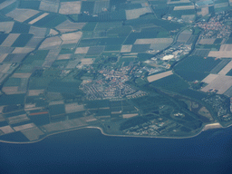 The village of Sint-Maartensdijk and surroundings, viewed from the airplane to Amsterdam