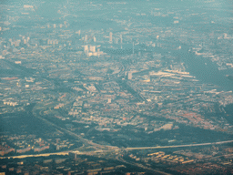 The city of Rotterdam, viewed from the airplane to Amsterdam