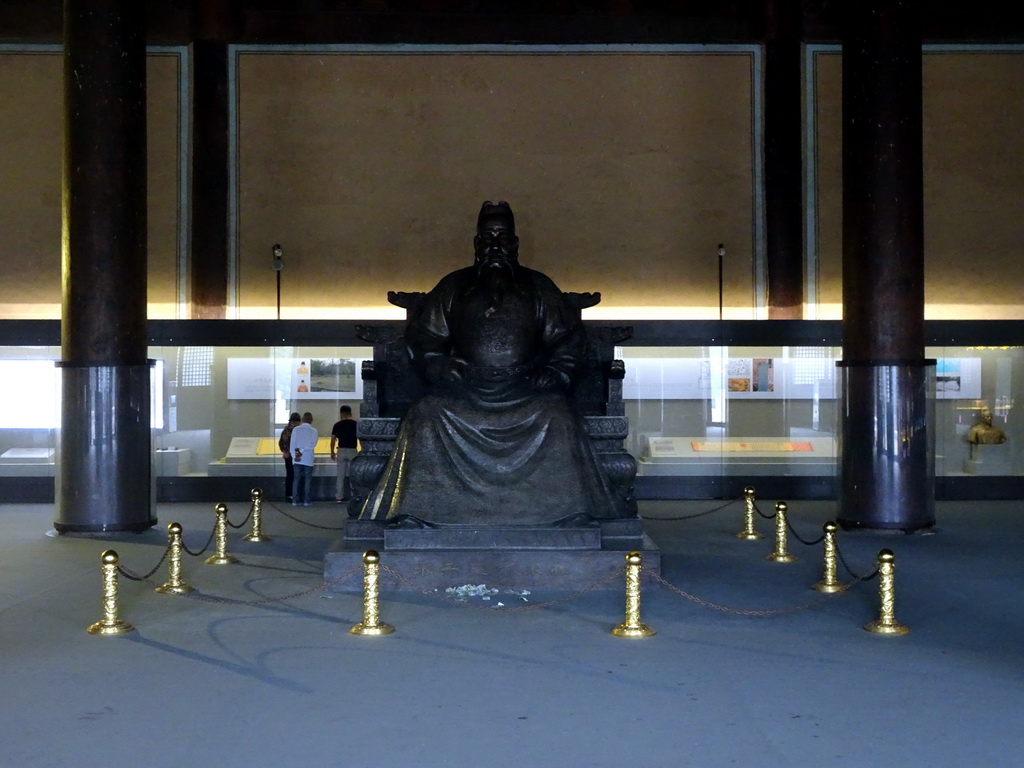 Copper Statue of the Yongle Emperor in the Hall of Eminent Favour at the Changling Tomb of the Ming Dynasty Tombs