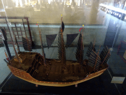 Scale model of the Big Treasure Ship of Zheng He in the Hall of Eminent Favour at the Changling Tomb of the Ming Dynasty Tombs