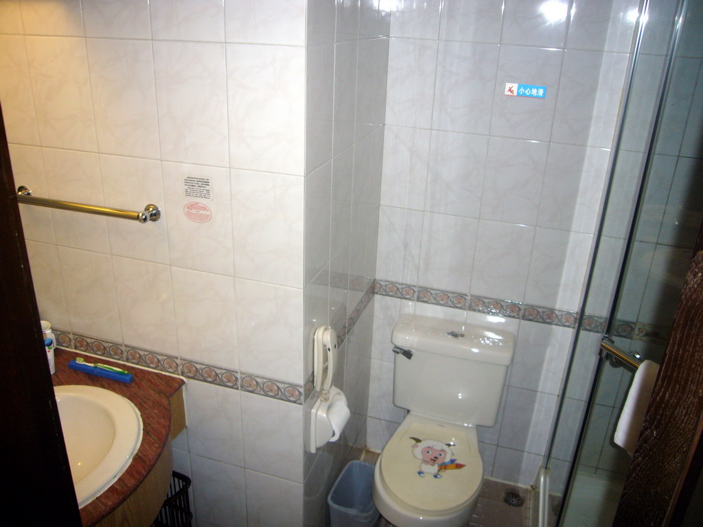 Our bathroom in Lotus Huatian Hotel Changsha